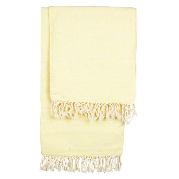 Mixed Weave Blanket- Yellow