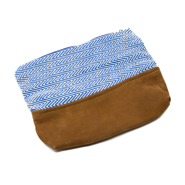 Handwoven & Leather Pouch
