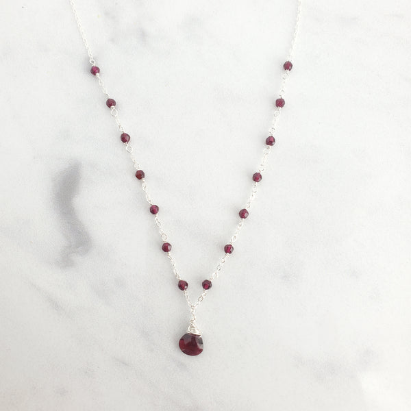 Garnet Love Necklace