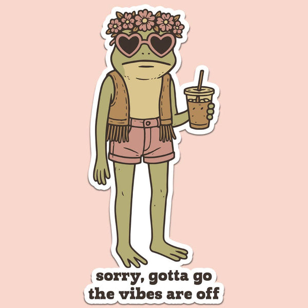 The Vibes are Off Frog Sticker Decal, Funny Sticker, Sticker | Reynolds ...