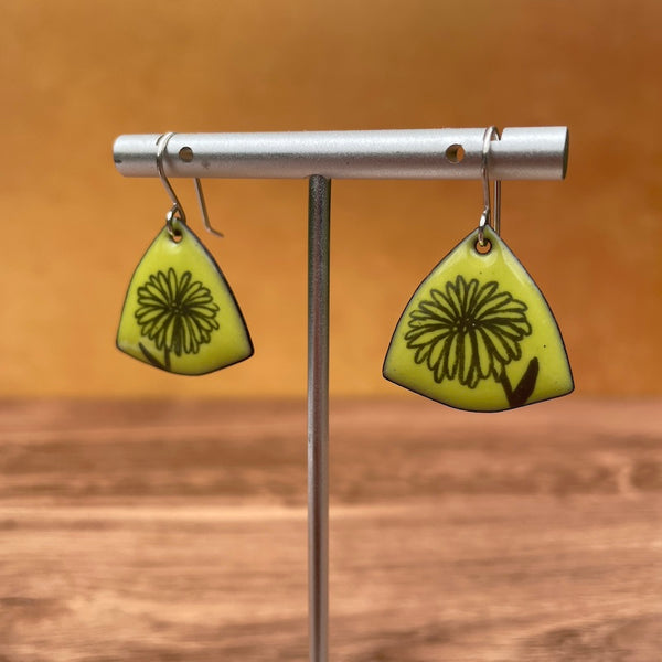 Lemon Sorbet Enamel Aster 'Doodle' Earrings