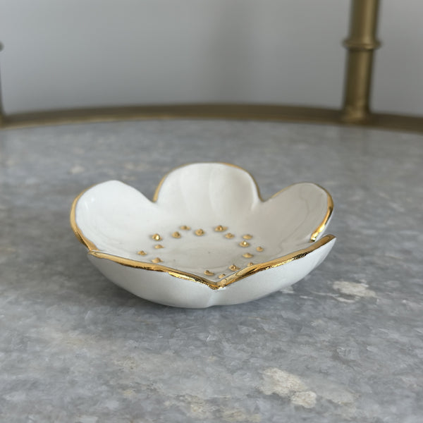 floral trinket dish