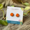 Enamel Dot Post Earrings