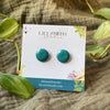 Enamel Dot Post Earrings