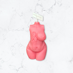 Goddess Body Breast Cancer Awareness Candle