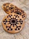 Set of 4 Snowflake Coasters-Design