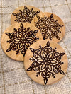 Set of 4 Snowflake Coasters-Design 4