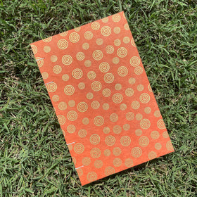 Large Orange & Gold Swirl Book
