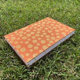 Large Orange & Gold Swirl Book