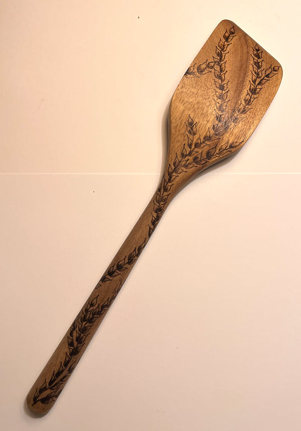 Wooden Spatula - Hand Burned Organic Design