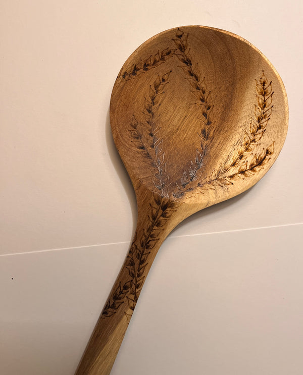 Wooden Spoon - Hand burned organic design