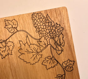 Wooden Charcuterie Board - Grapevine Design