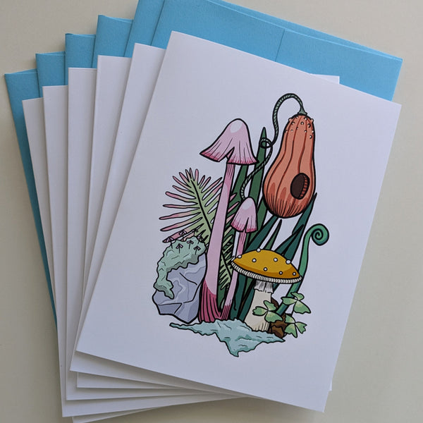 Mushrooms and Gourd Notecard Set