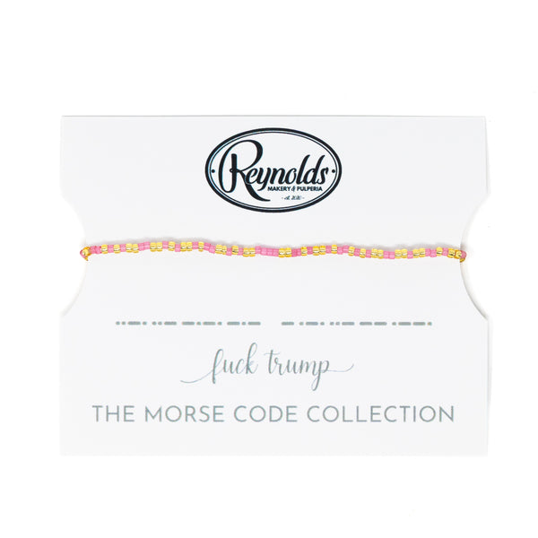 F*ck Trump Morse Code Bracelet