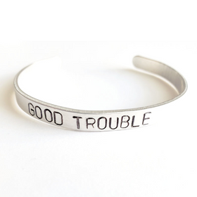 Good Trouble Stamped Cuff