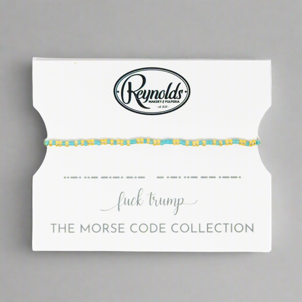 F*ck Trump Morse Code Bracelet