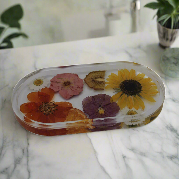 Pressed Flower Trinket Tray