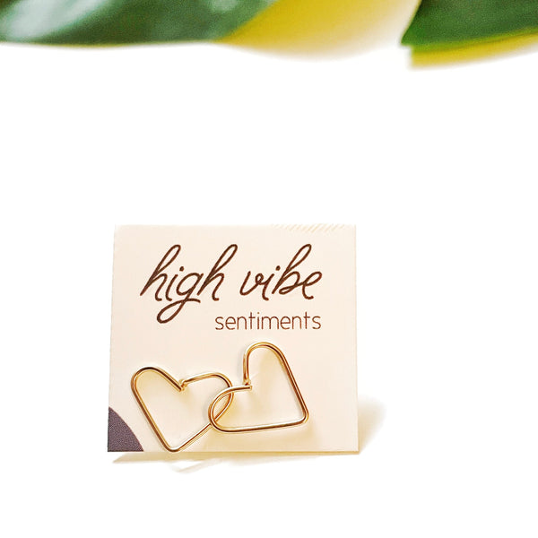 Open Heart Studs (Gold Filled)