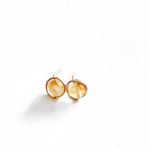 Wire Wrapped Gem Studs