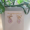 Pressed Flower Teardrop Earrings