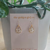 Pressed Flower Teardrop Earrings