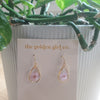 Pressed Flower Teardrop Earrings