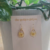 Pressed Flower Teardrop Earrings