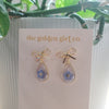 Pressed Flower Teardrop Earrings