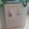 Pressed Flower Teardrop Earrings