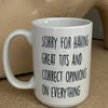 Sorry Not Sorry coffee mug