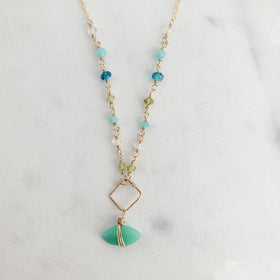Green Chalcedony Mod Necklace