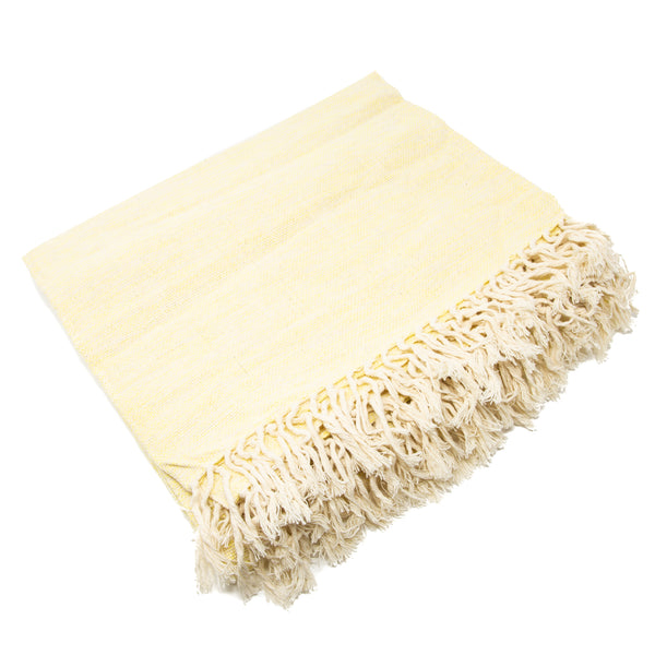 Mixed Weave Blanket- Yellow