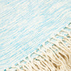 Mixed Weave Blanket- Aqua Blue