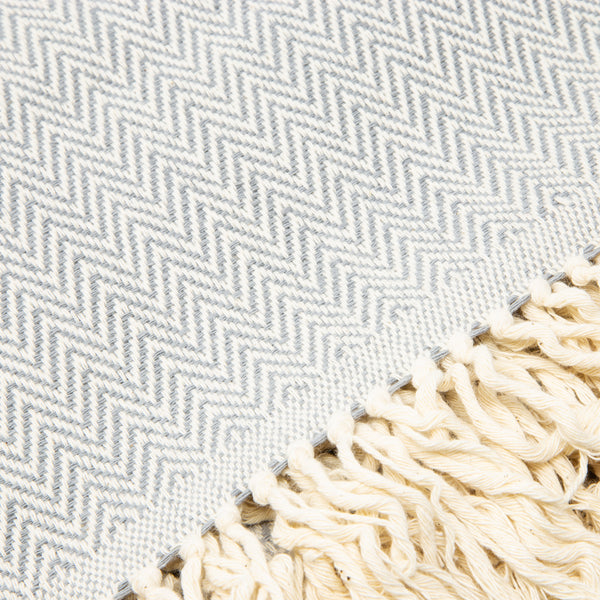 Herringbone Weave Blanket- Grey