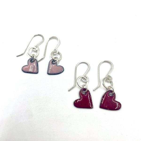 Enamel Heart Earrings
