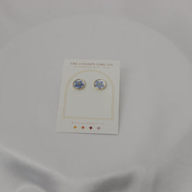 Forget Me Not Gold Frame Studs